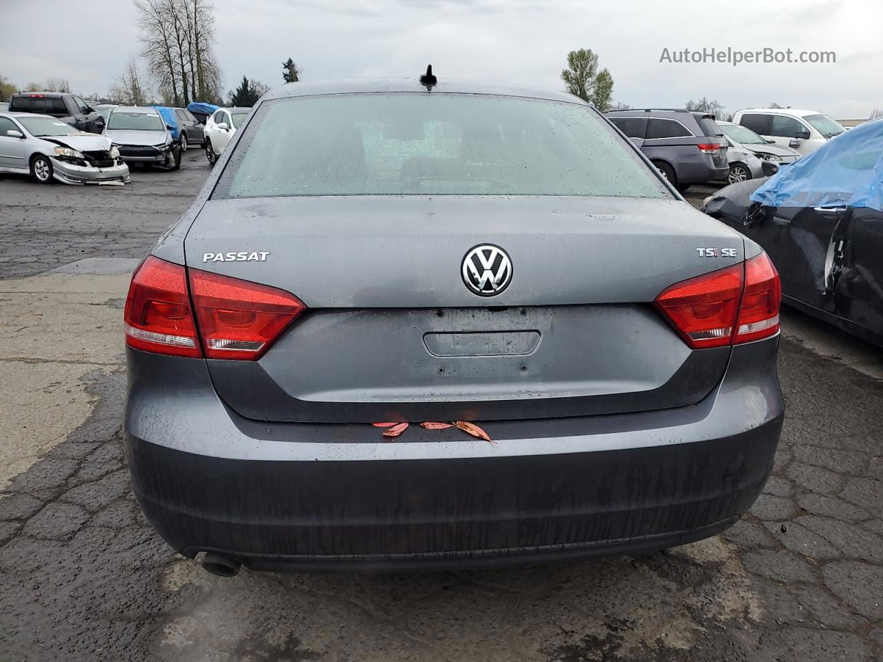 2014 Volkswagen Passat Se Gray vin: 1VWBT7A37EC033243