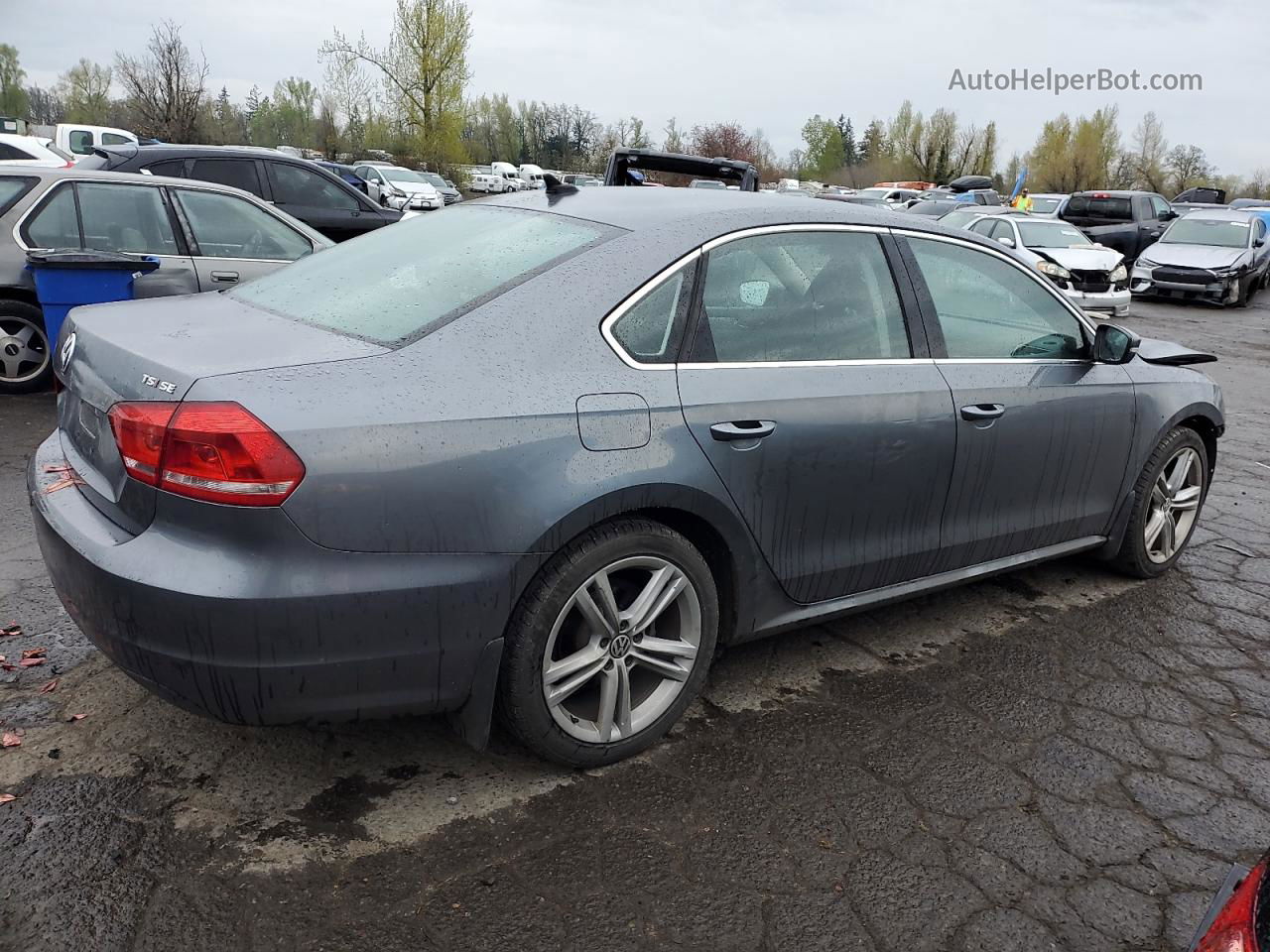 2014 Volkswagen Passat Se Gray vin: 1VWBT7A37EC033243