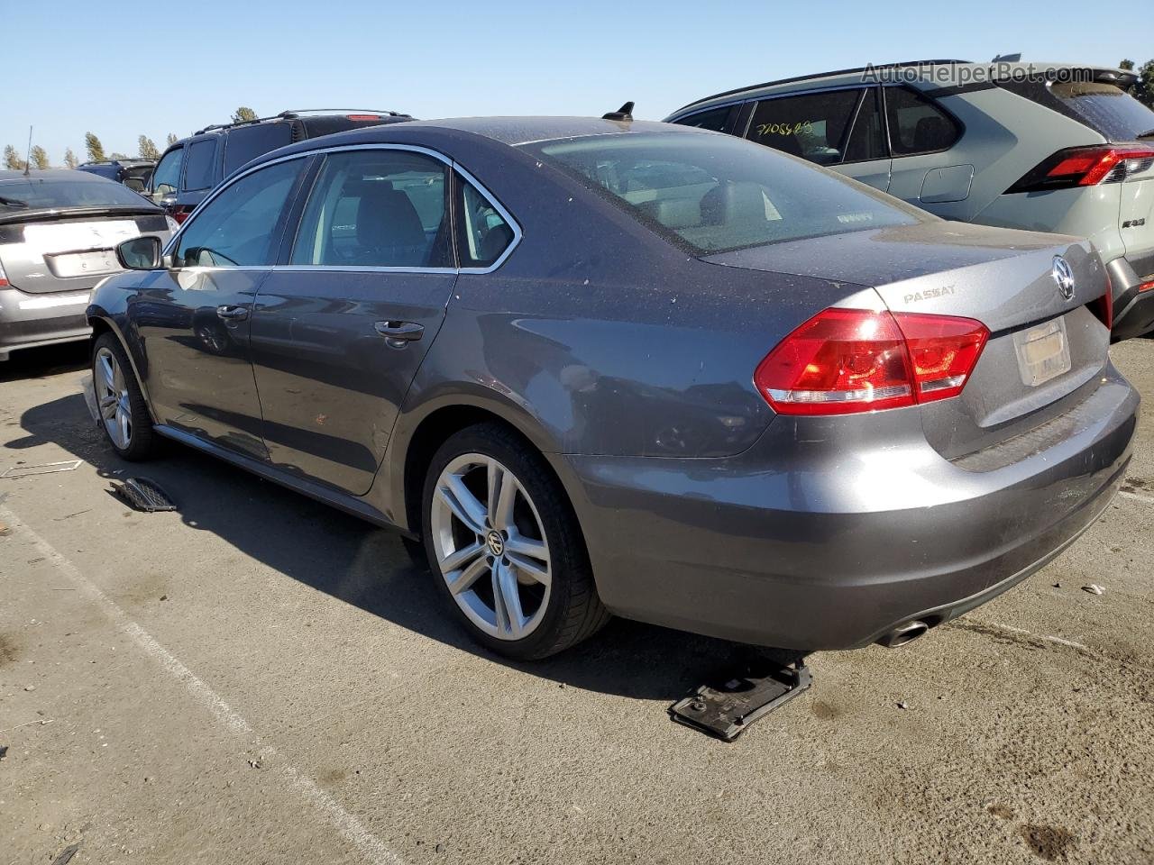 2014 Volkswagen Passat Se Серый vin: 1VWBT7A37EC033923