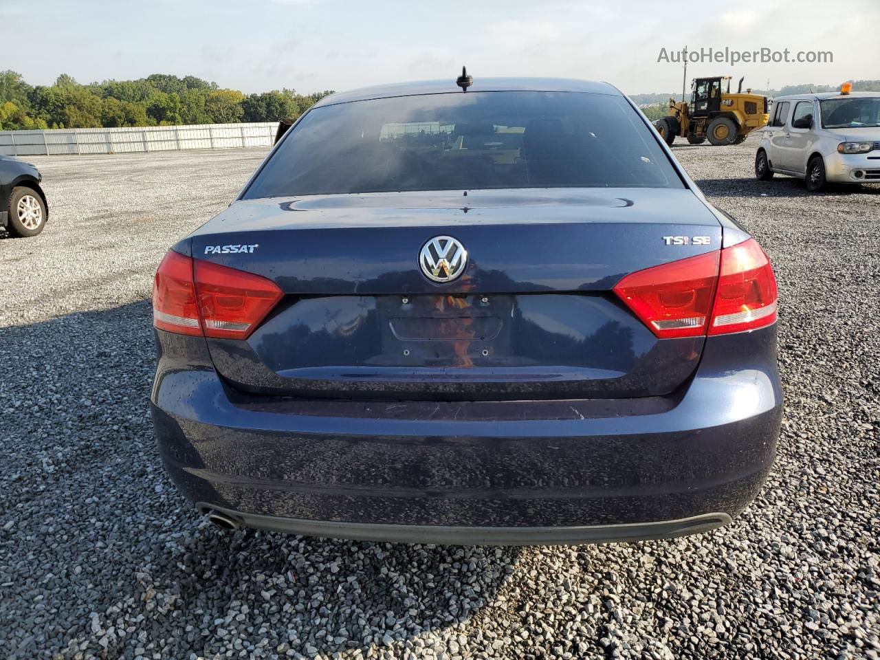 2014 Volkswagen Passat Se Синий vin: 1VWBT7A37EC040984