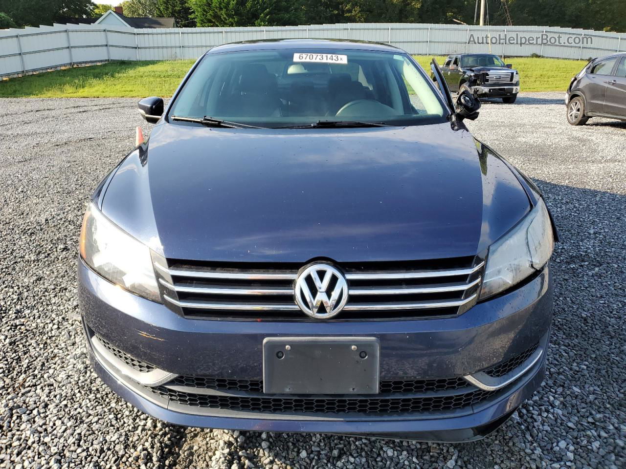 2014 Volkswagen Passat Se Blue vin: 1VWBT7A37EC040984