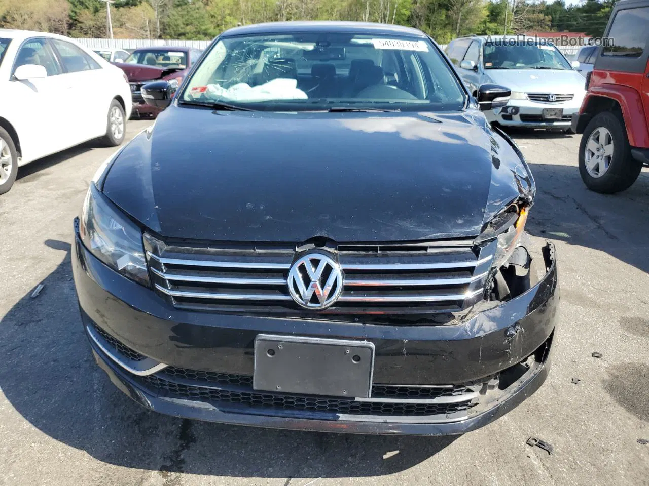 2014 Volkswagen Passat Se Black vin: 1VWBT7A37EC049961