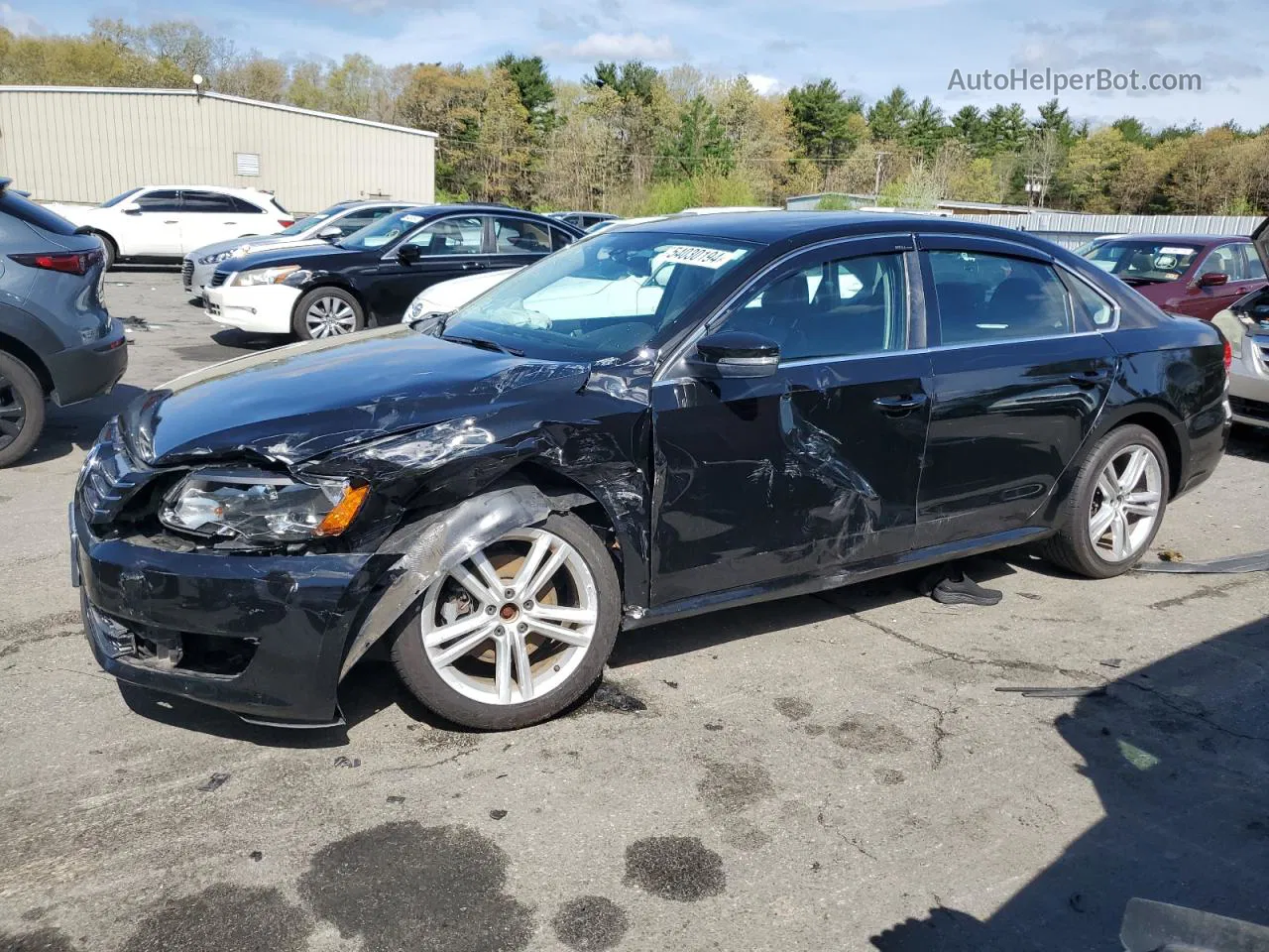 2014 Volkswagen Passat Se Black vin: 1VWBT7A37EC049961