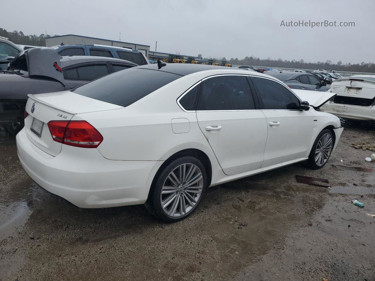 2014 Volkswagen Passat Se White vin: 1VWBT7A37EC097458