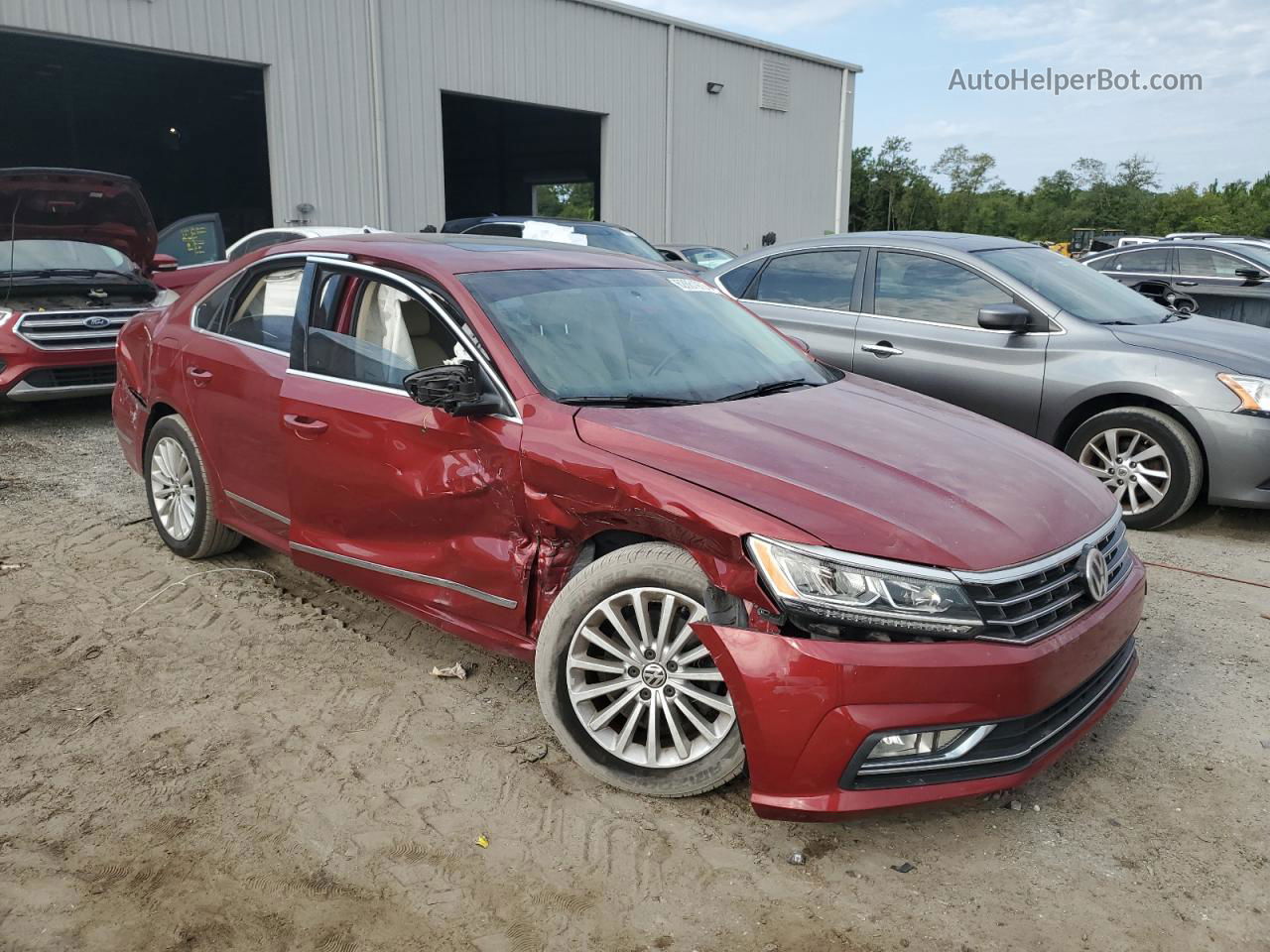 2017 Volkswagen Passat Se Maroon vin: 1VWBT7A37HC000666