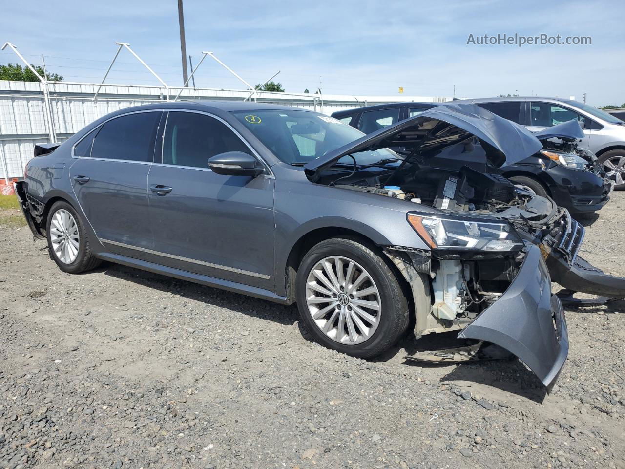 2017 Volkswagen Passat Se Серый vin: 1VWBT7A37HC070877