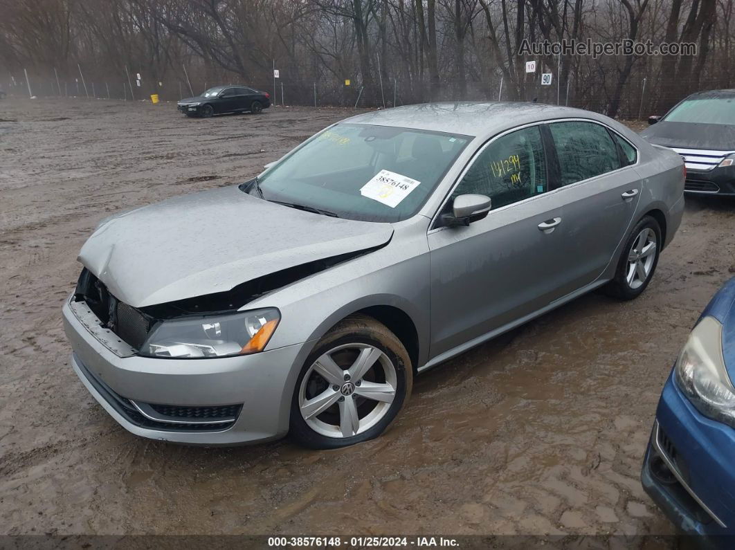 2014 Volkswagen Passat 1.8t Se Gray vin: 1VWBT7A38EC064405