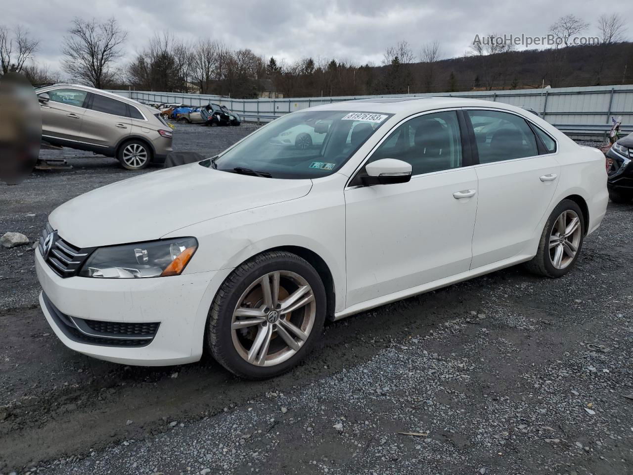 2014 Volkswagen Passat Se Белый vin: 1VWBT7A38EC089028