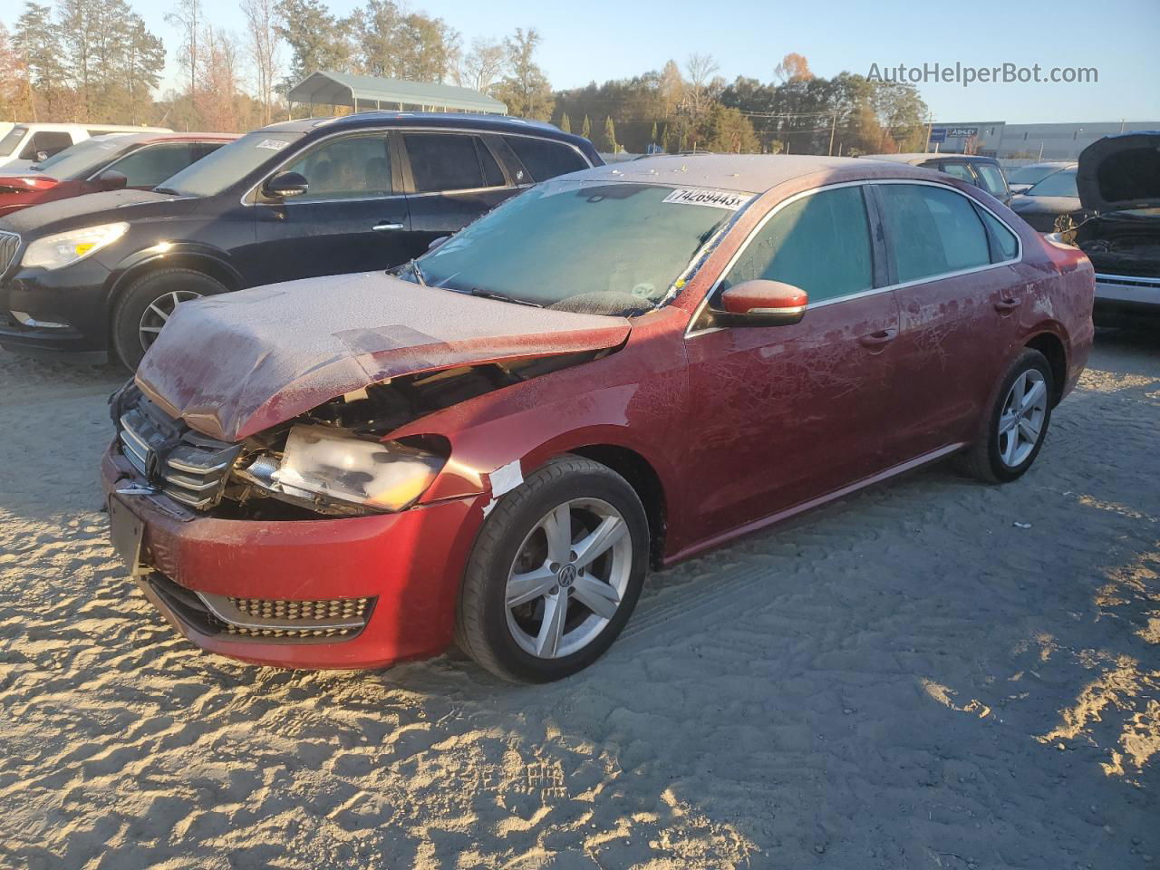 2015 Volkswagen Passat Se Red vin: 1VWBT7A38FC023211