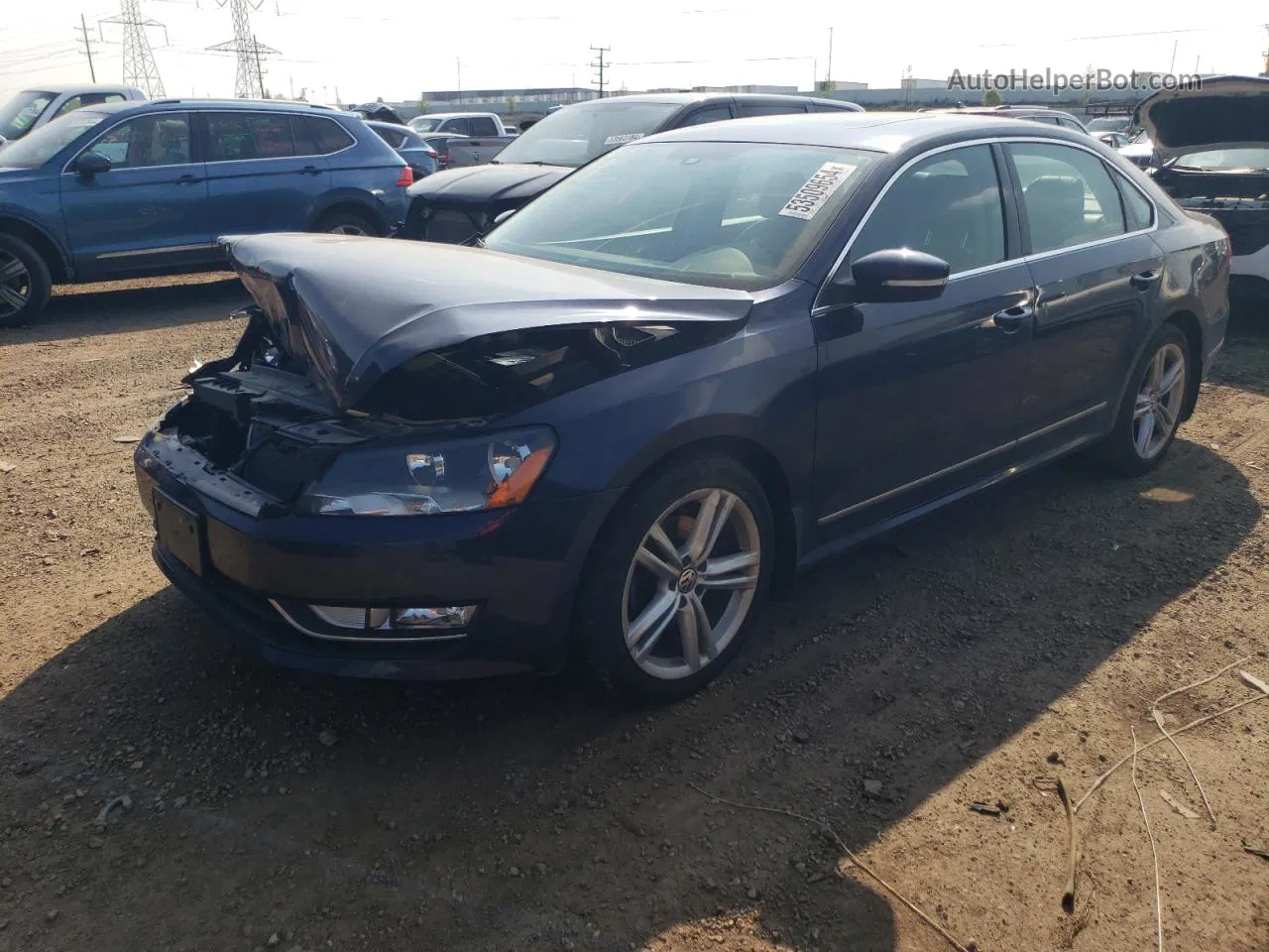 2015 Volkswagen Passat Se Blue vin: 1VWBT7A38FC031793