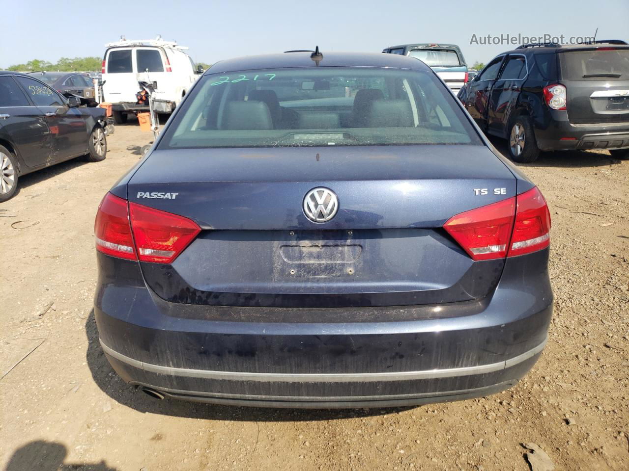 2015 Volkswagen Passat Se Синий vin: 1VWBT7A38FC031793