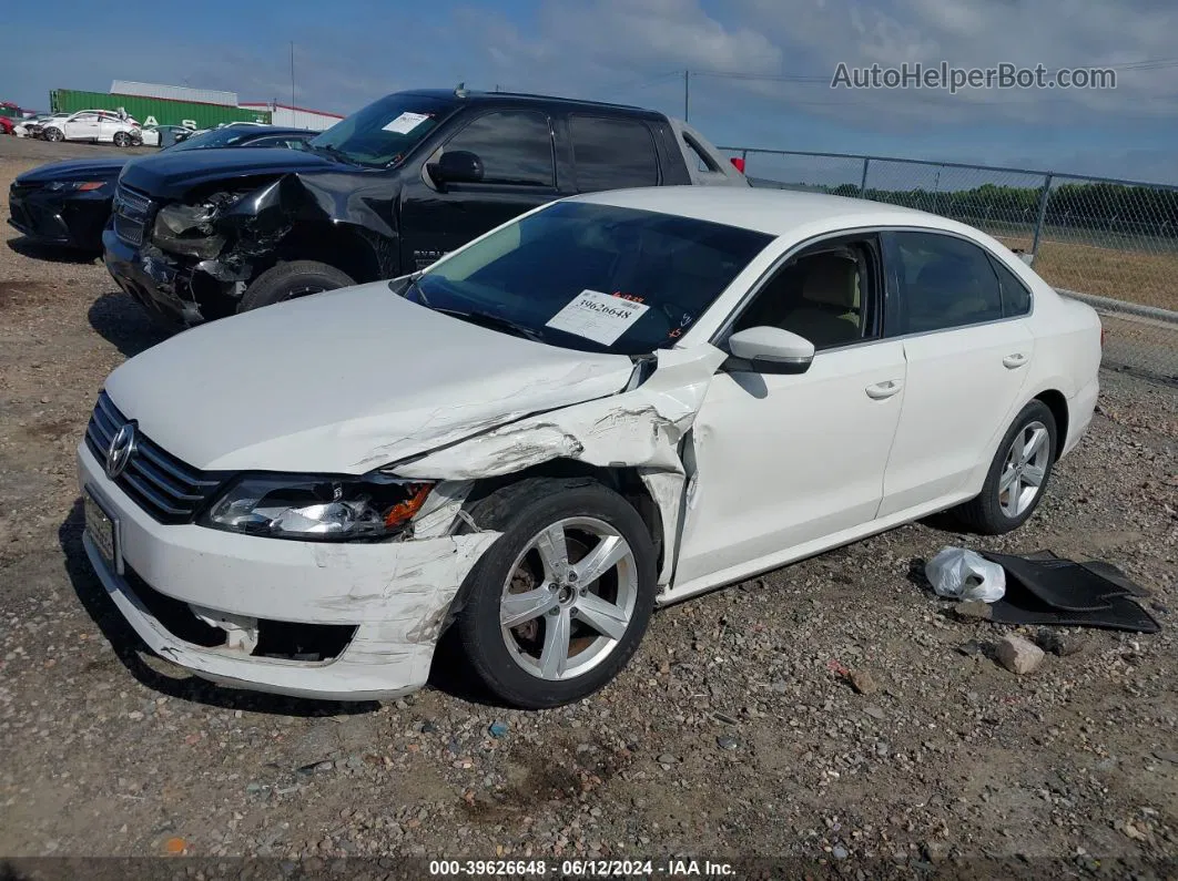 2015 Volkswagen Passat 1.8t Se White vin: 1VWBT7A38FC055155