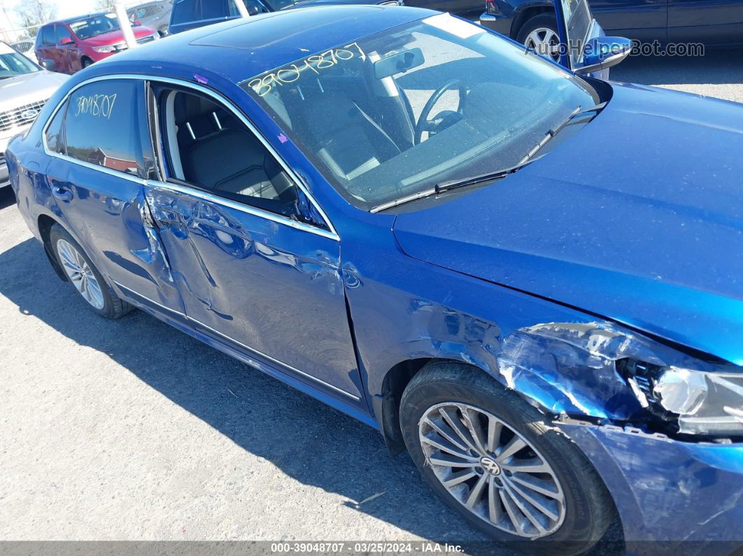 2017 Volkswagen Passat Se Синий vin: 1VWBT7A38HC011644