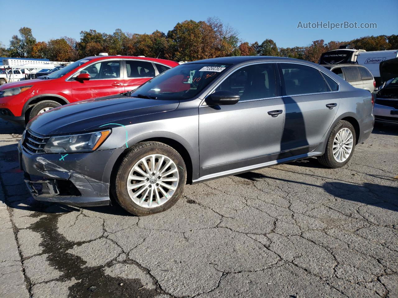 2017 Volkswagen Passat Se Gray vin: 1VWBT7A38HC030419