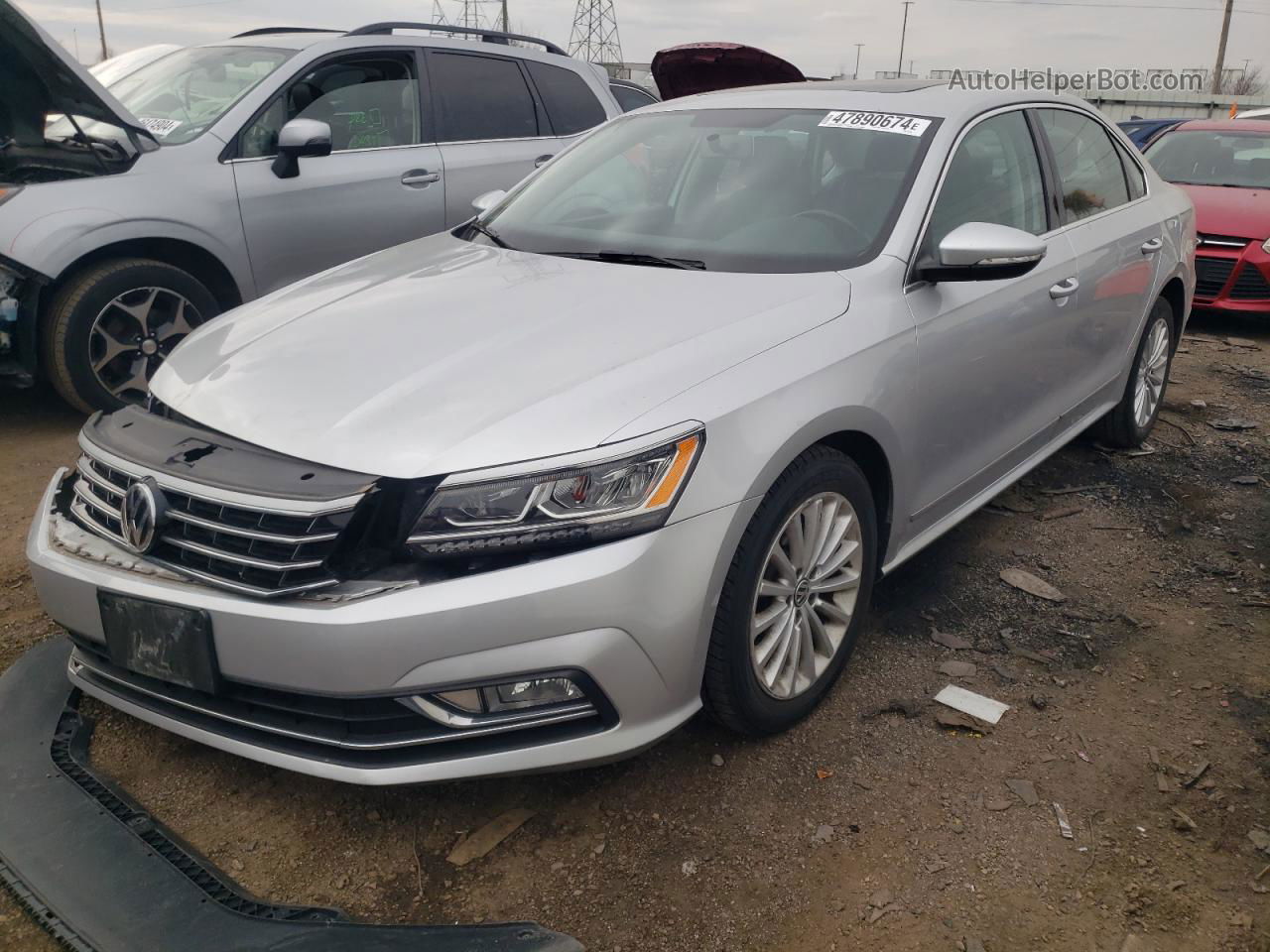 2017 Volkswagen Passat Se Серебряный vin: 1VWBT7A38HC081466