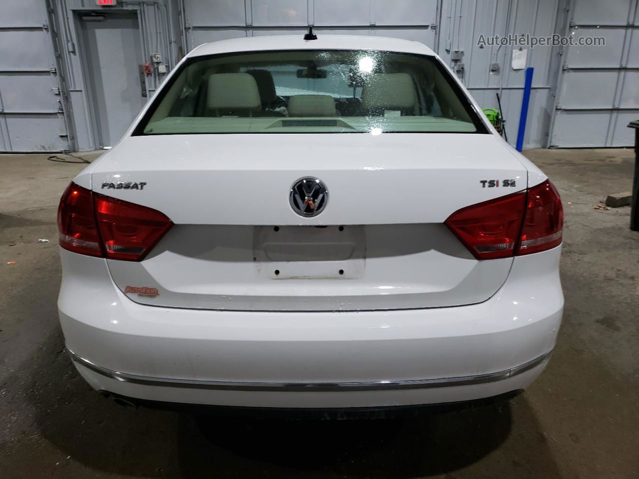 2015 Volkswagen Passat Se White vin: 1VWBT7A39FC004537