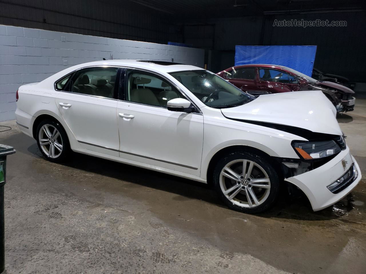 2015 Volkswagen Passat Se White vin: 1VWBT7A39FC004537