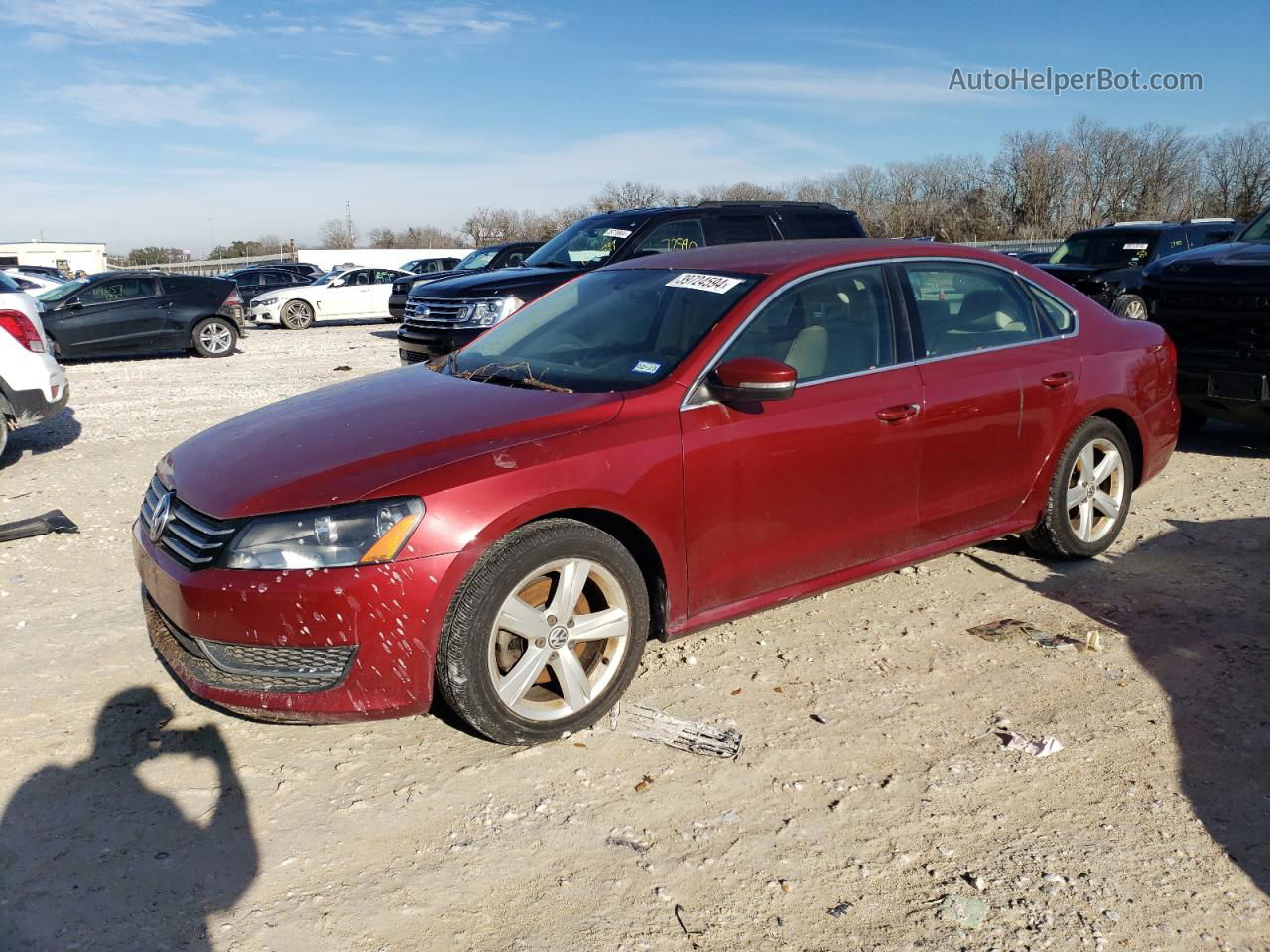 2015 Volkswagen Passat Se Burgundy vin: 1VWBT7A39FC024500