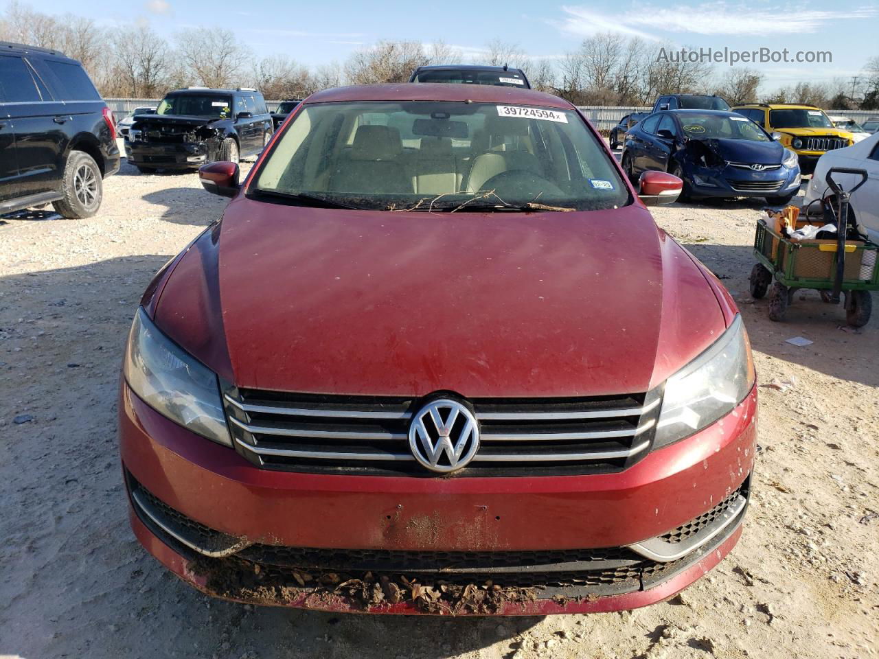 2015 Volkswagen Passat Se Бордовый vin: 1VWBT7A39FC024500