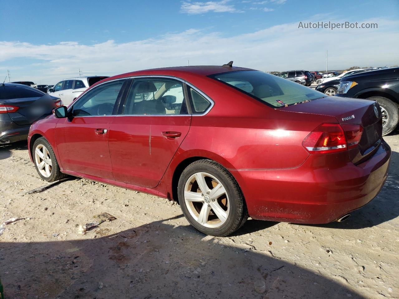 2015 Volkswagen Passat Se Burgundy vin: 1VWBT7A39FC024500