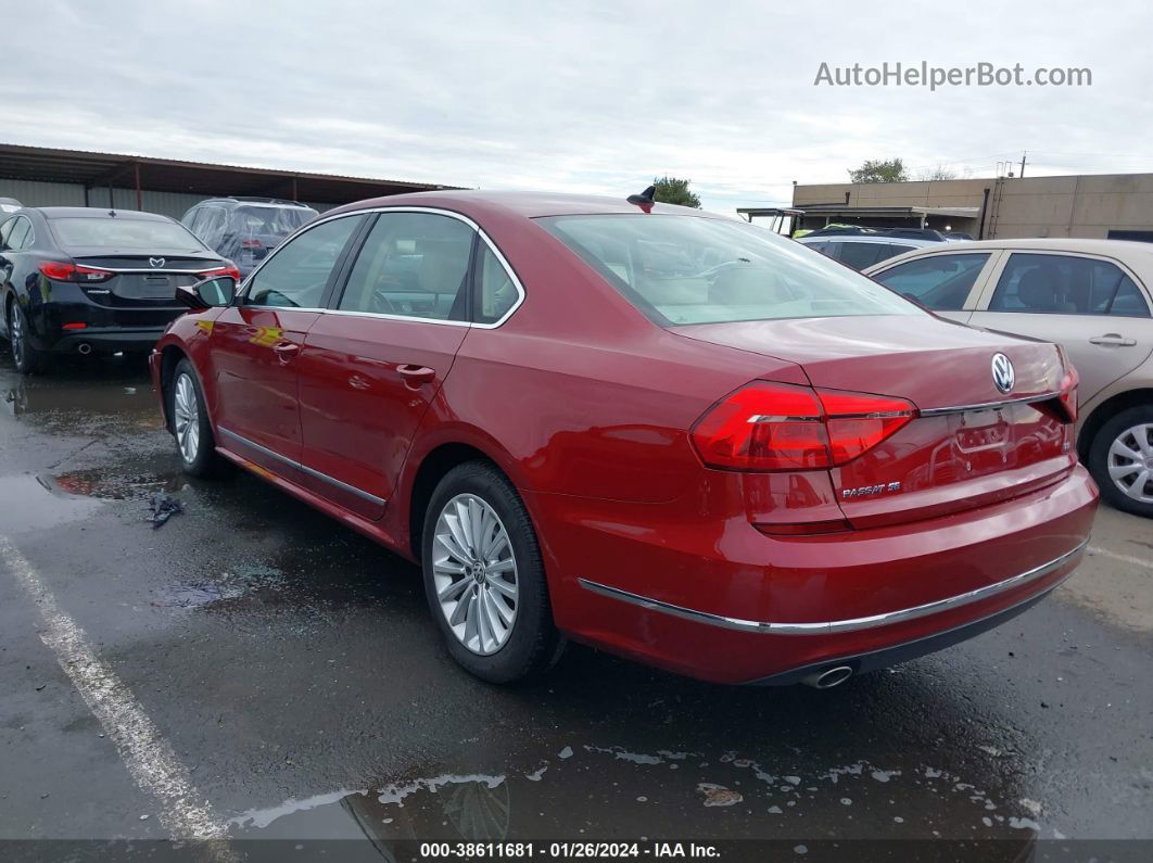 2016 Volkswagen Passat 1.8t Se Red vin: 1VWBT7A39GC030248