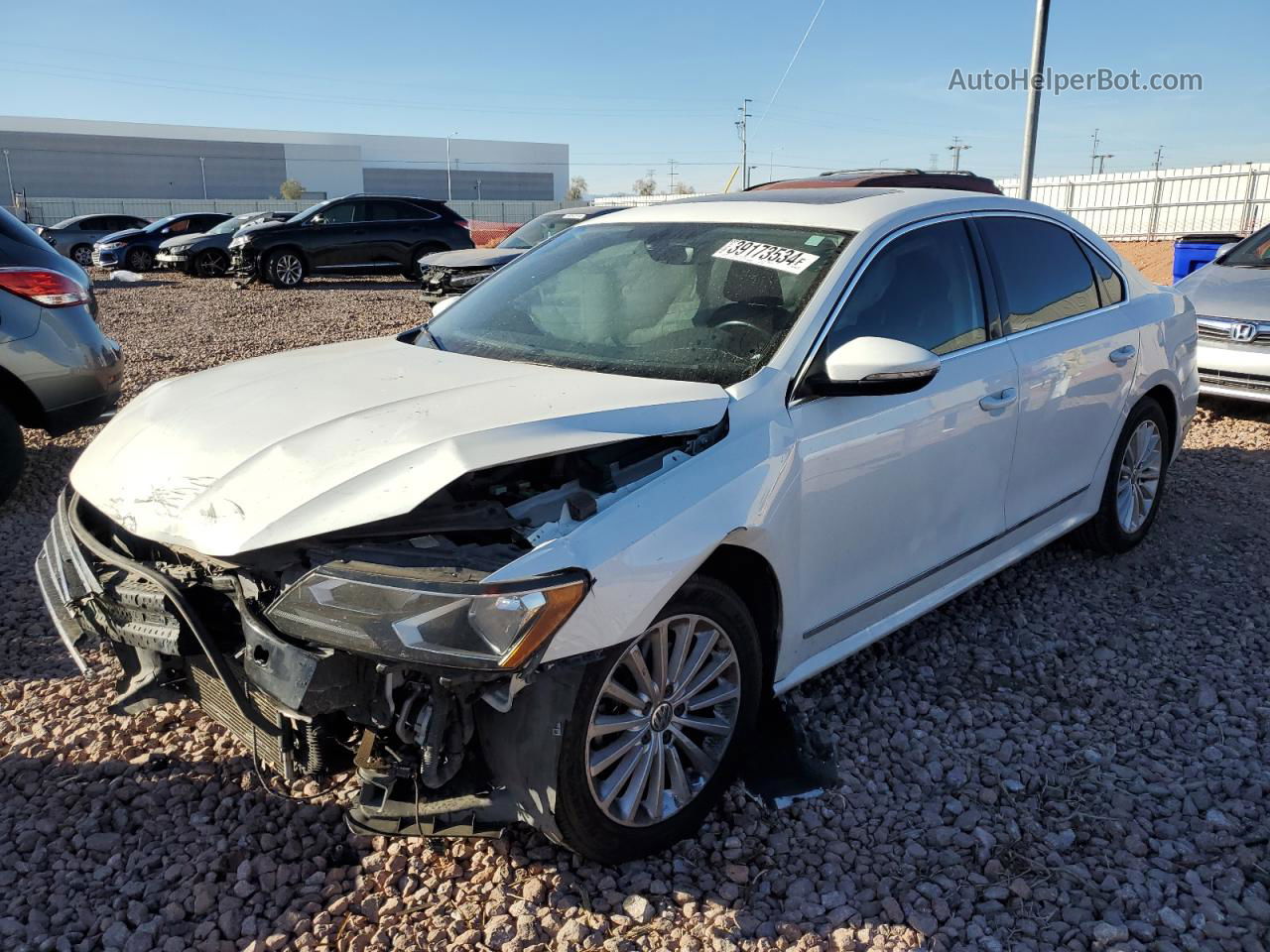 2016 Volkswagen Passat Se White vin: 1VWBT7A39GC069812