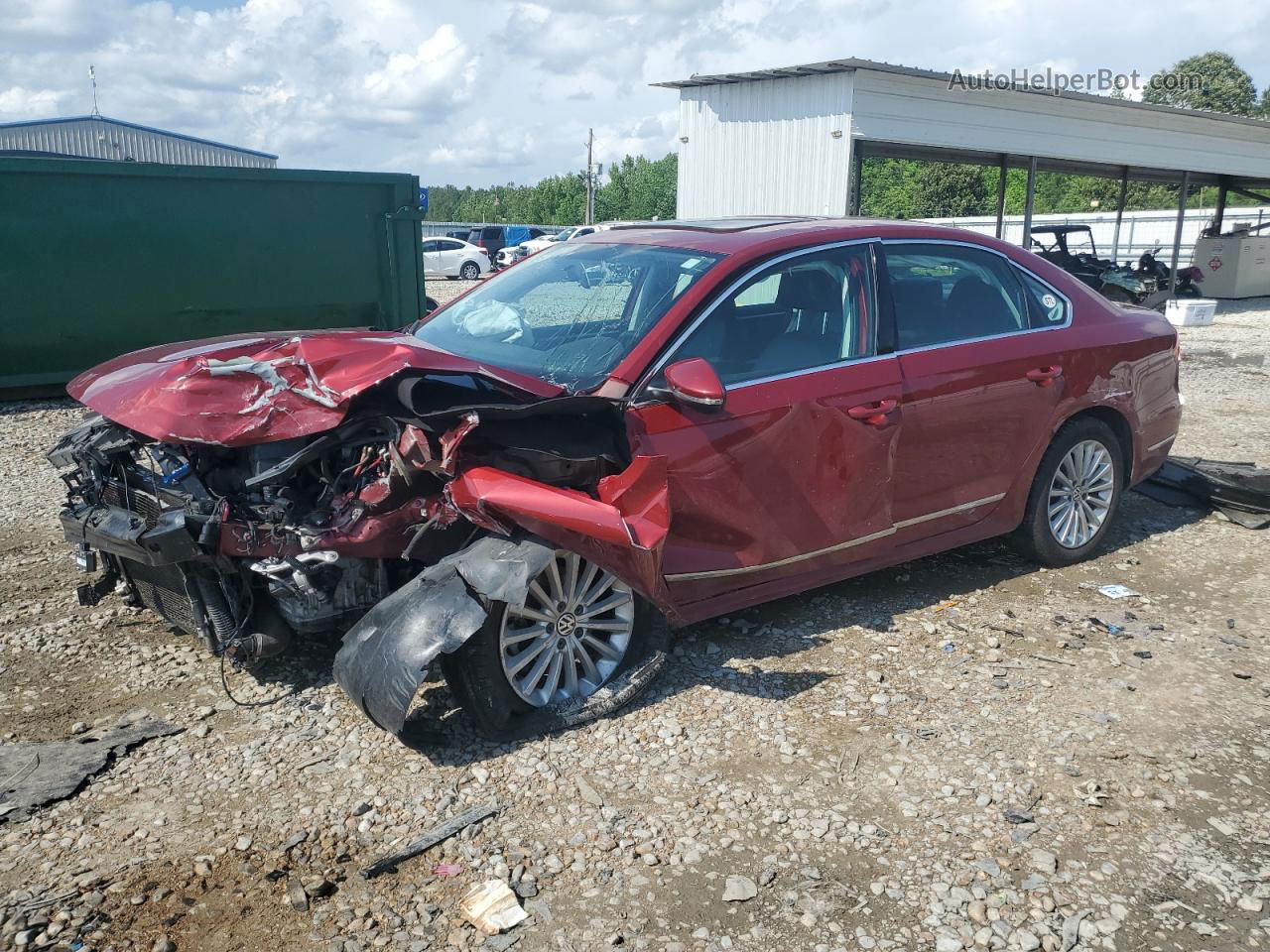 2017 Volkswagen Passat Se Red vin: 1VWBT7A39HC039923