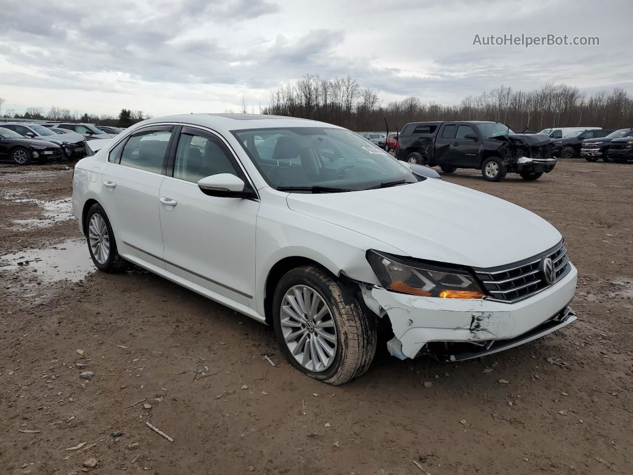 2017 Volkswagen Passat Se White vin: 1VWBT7A39HC075983