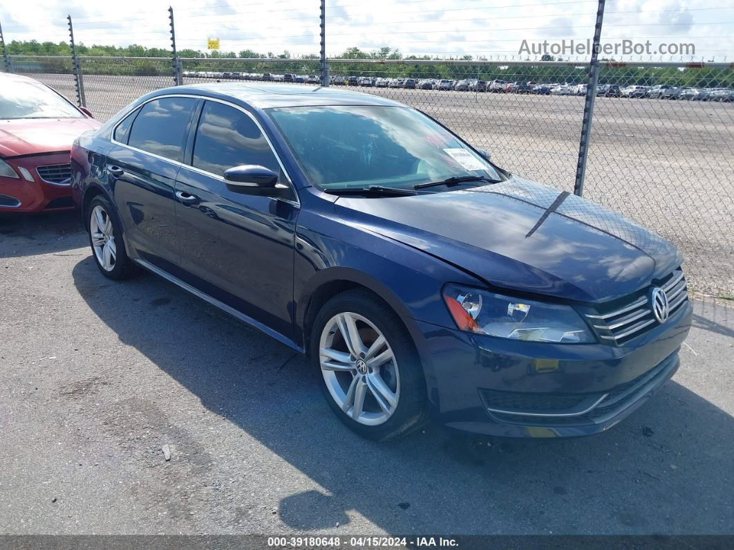 2014 Volkswagen Passat 1.8t Se Dark Blue vin: 1VWBT7A3XEC073347