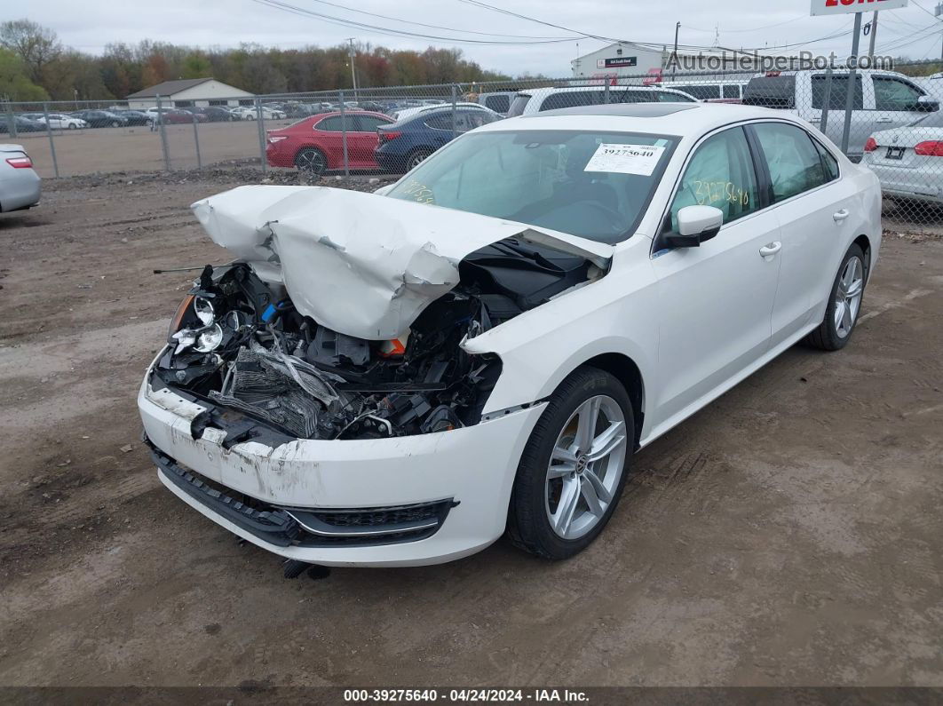 2014 Volkswagen Passat 1.8t Se White vin: 1VWBT7A3XEC088818