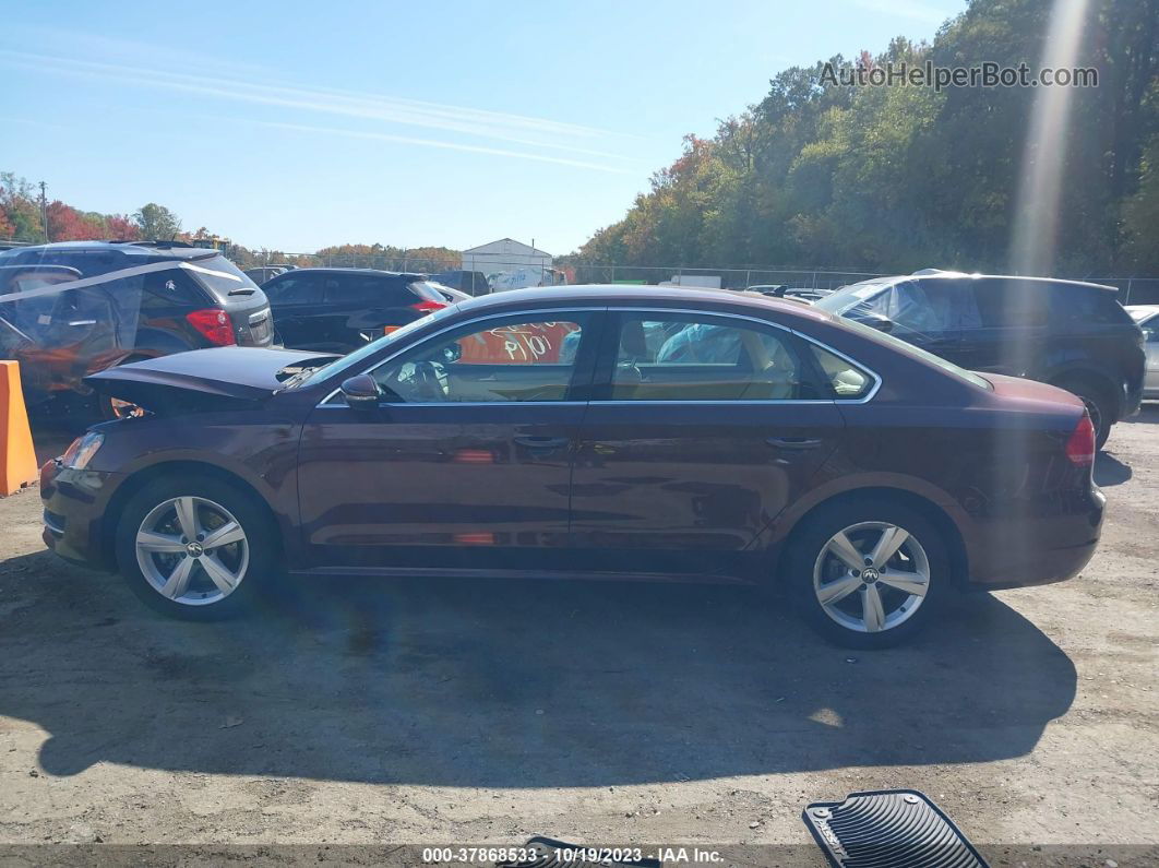 2014 Volkswagen Passat 1.8t Se Maroon vin: 1VWBT7A3XEC092318