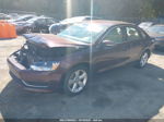 2014 Volkswagen Passat 1.8t Se Темно-бордовый vin: 1VWBT7A3XEC092318