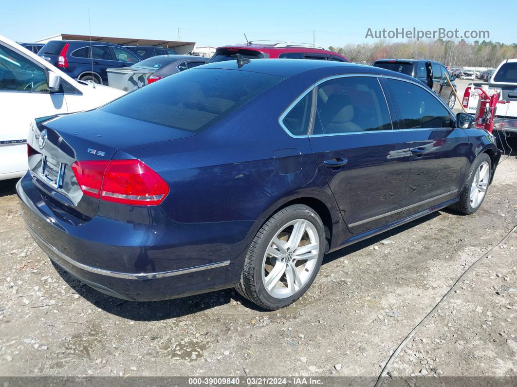 2015 Volkswagen Passat 1.8t Se Dark Blue vin: 1VWBT7A3XFC005342