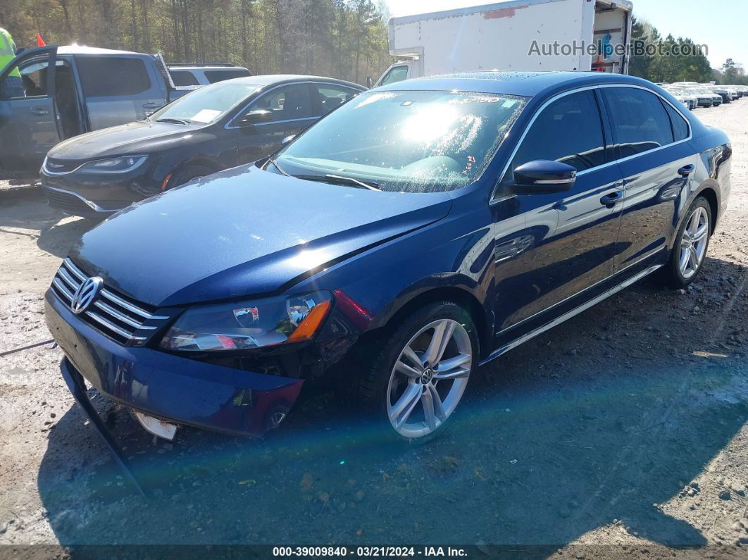 2015 Volkswagen Passat 1.8t Se Dark Blue vin: 1VWBT7A3XFC005342