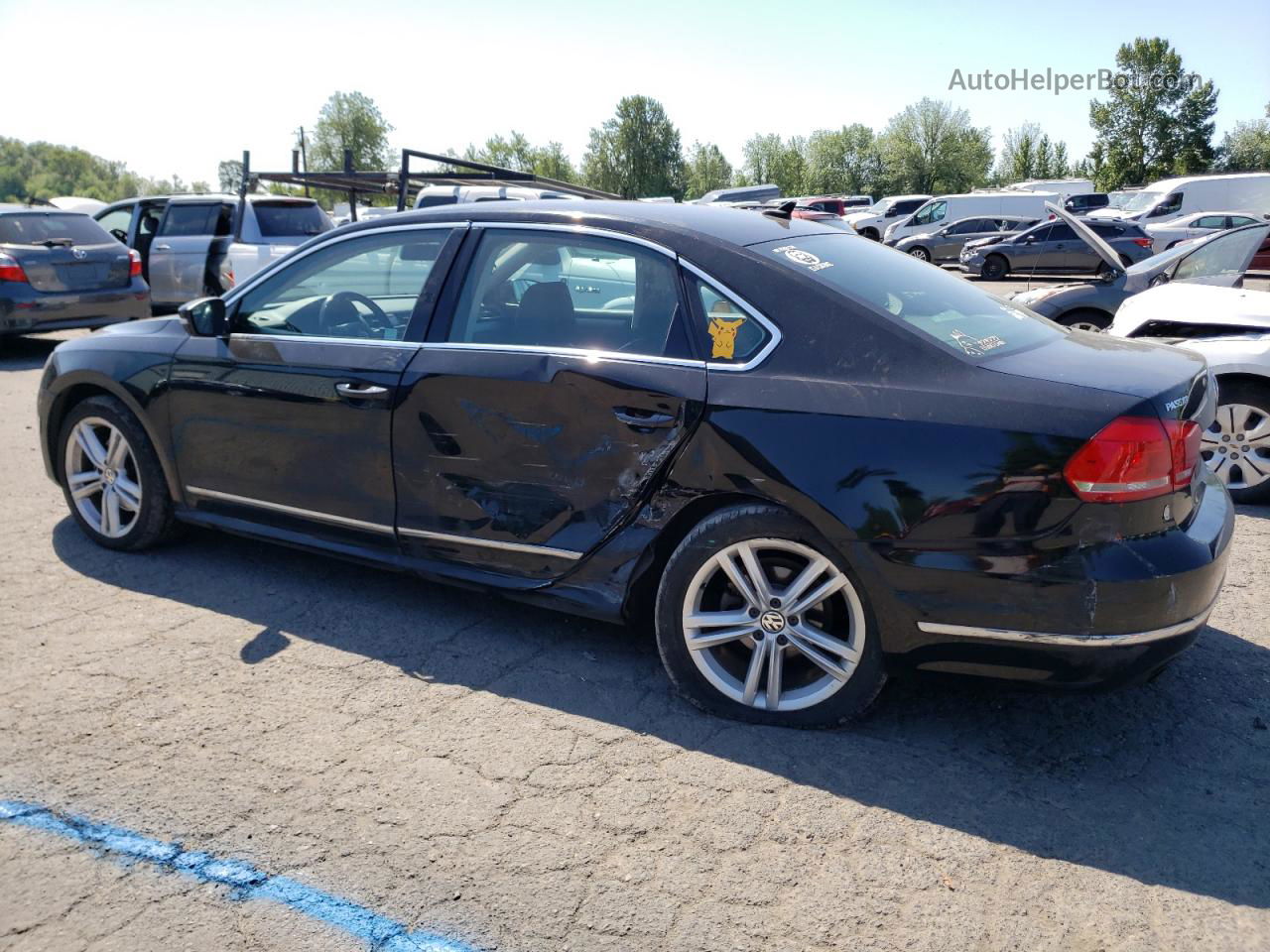 2015 Volkswagen Passat Se Черный vin: 1VWBT7A3XFC070661