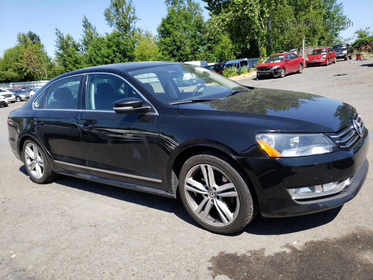 2015 Volkswagen Passat Se Черный vin: 1VWBT7A3XFC070661