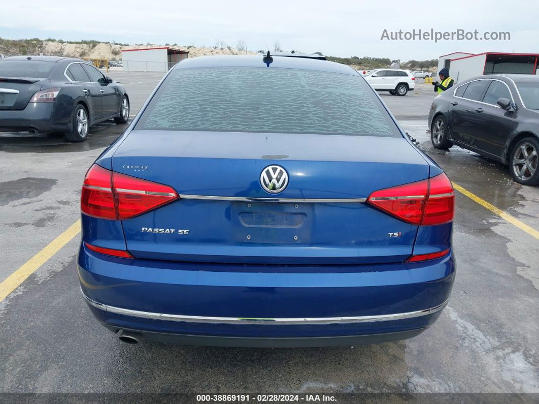 2016 Volkswagen Passat 1.8t Se Синий vin: 1VWBT7A3XGC021896