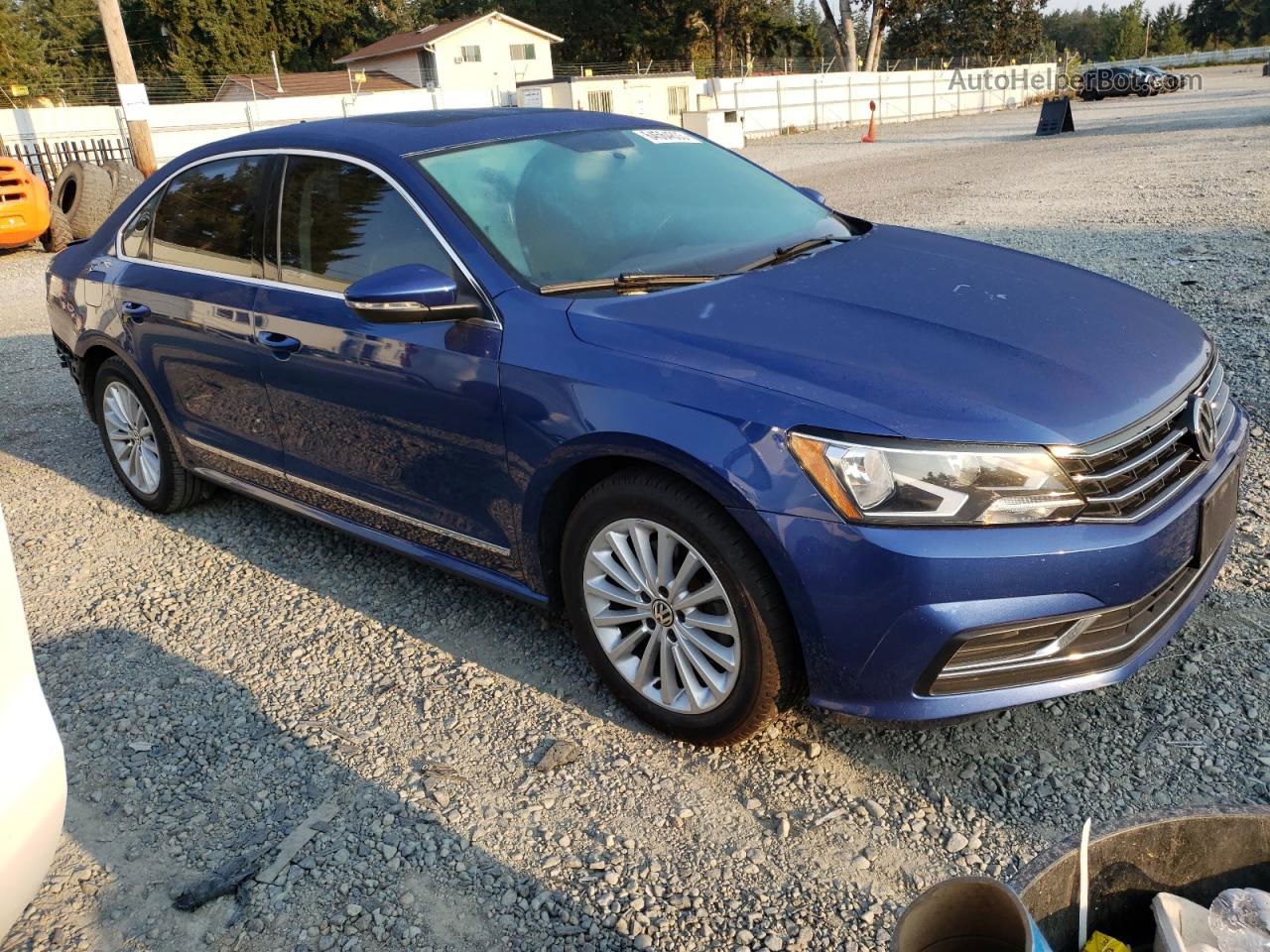 2017 Volkswagen Passat Se Blue vin: 1VWBT7A3XHC012827