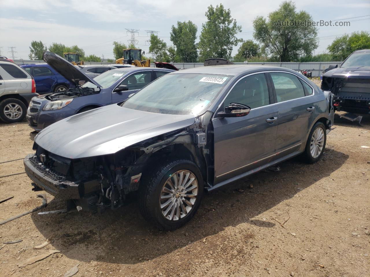 2017 Volkswagen Passat Se Gray vin: 1VWBT7A3XHC022919