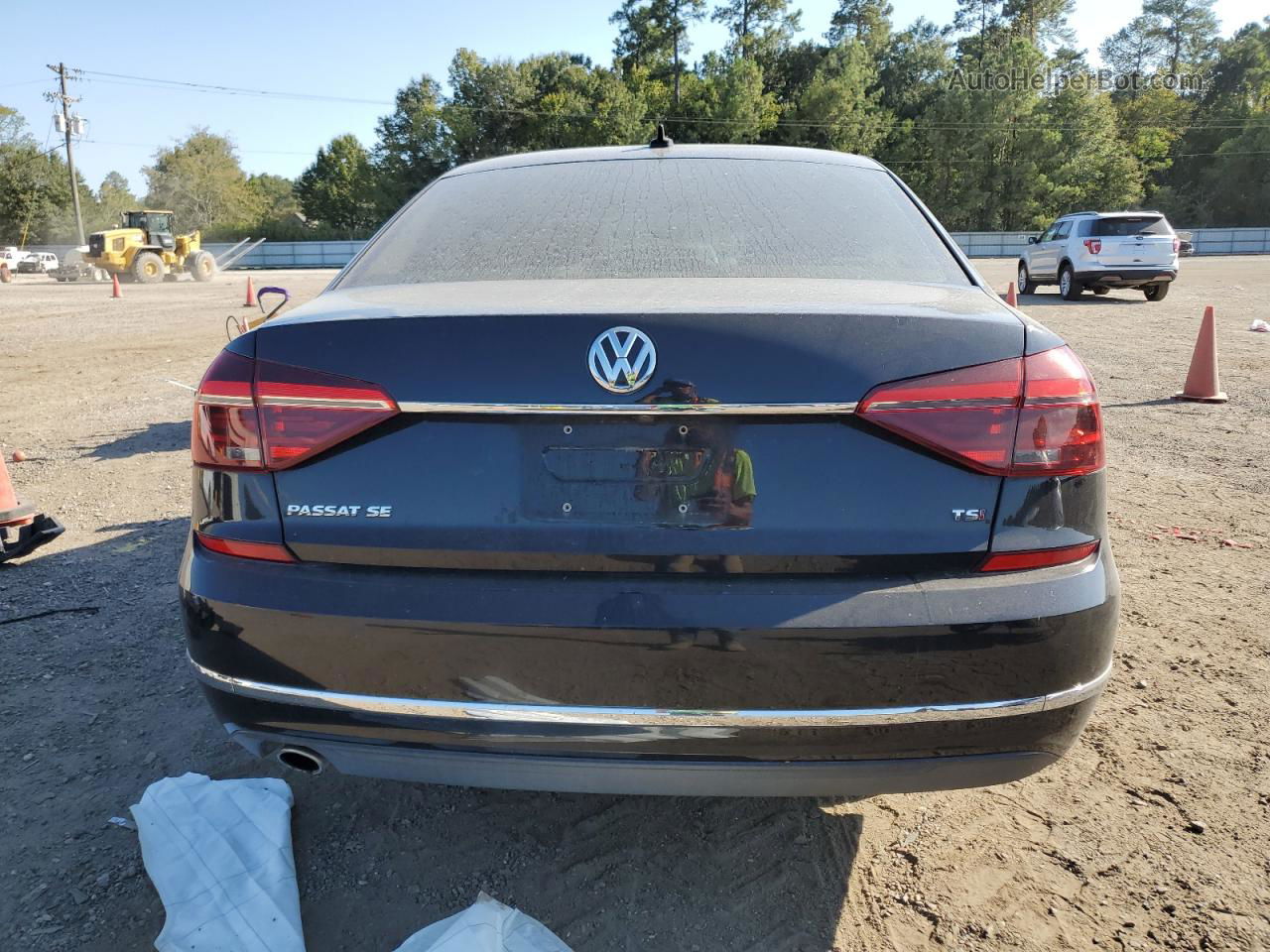 2017 Volkswagen Passat Se Черный vin: 1VWBT7A3XHC083185