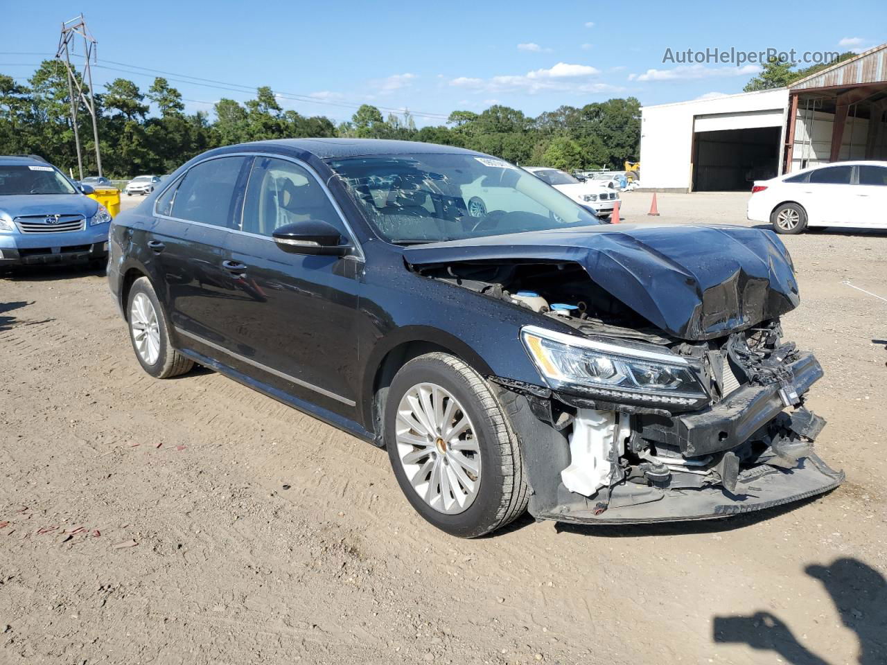 2017 Volkswagen Passat Se Черный vin: 1VWBT7A3XHC083185