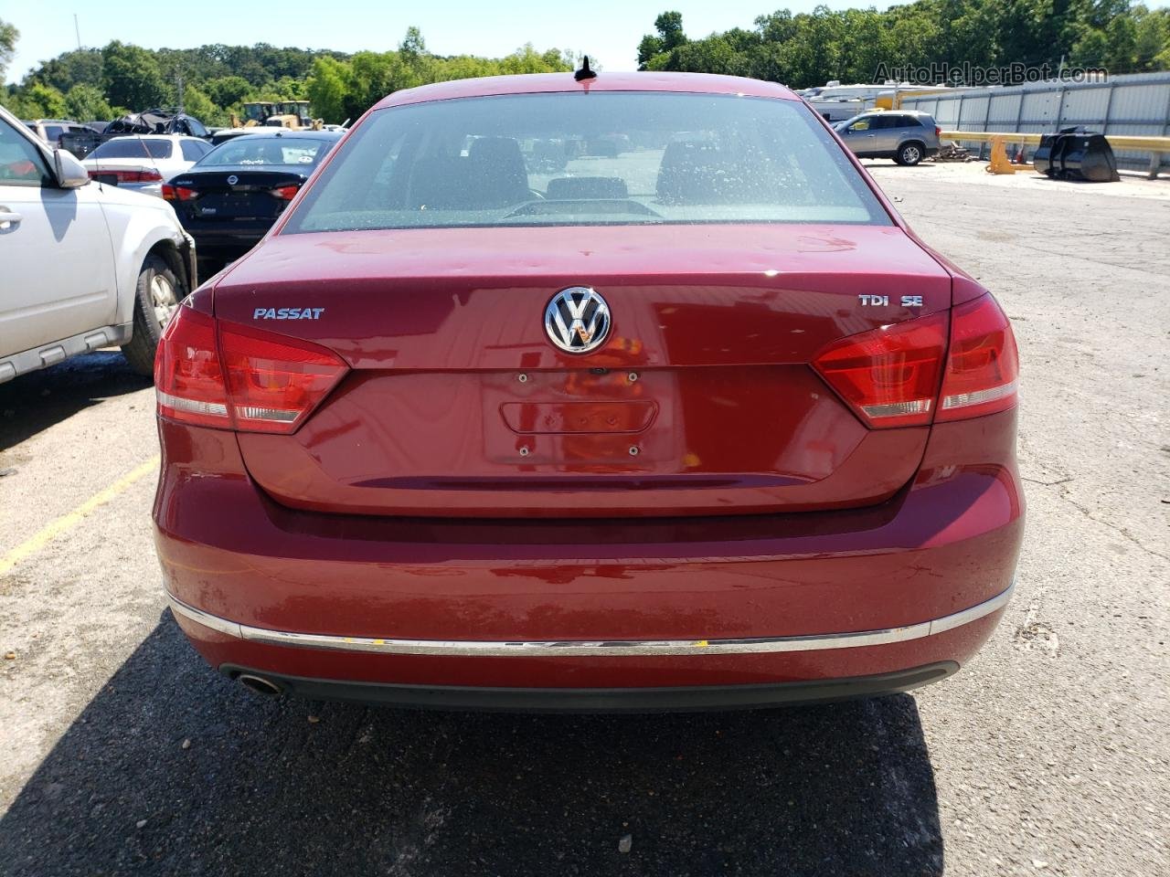 2015 Volkswagen Passat Se Red vin: 1VWBV7A34FC057558