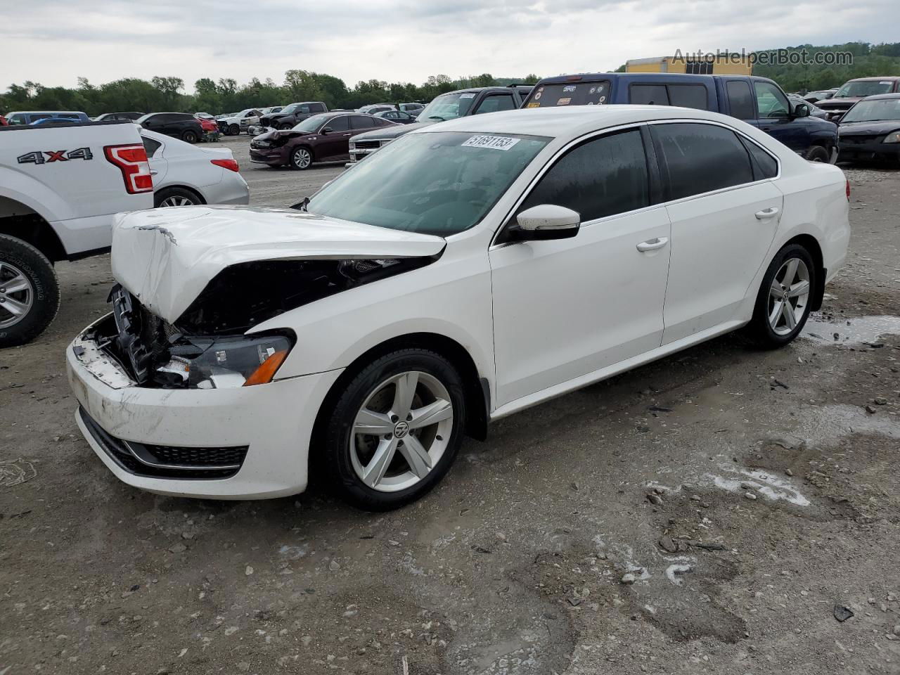 2015 Volkswagen Passat Se White vin: 1VWBV7A34FC101882