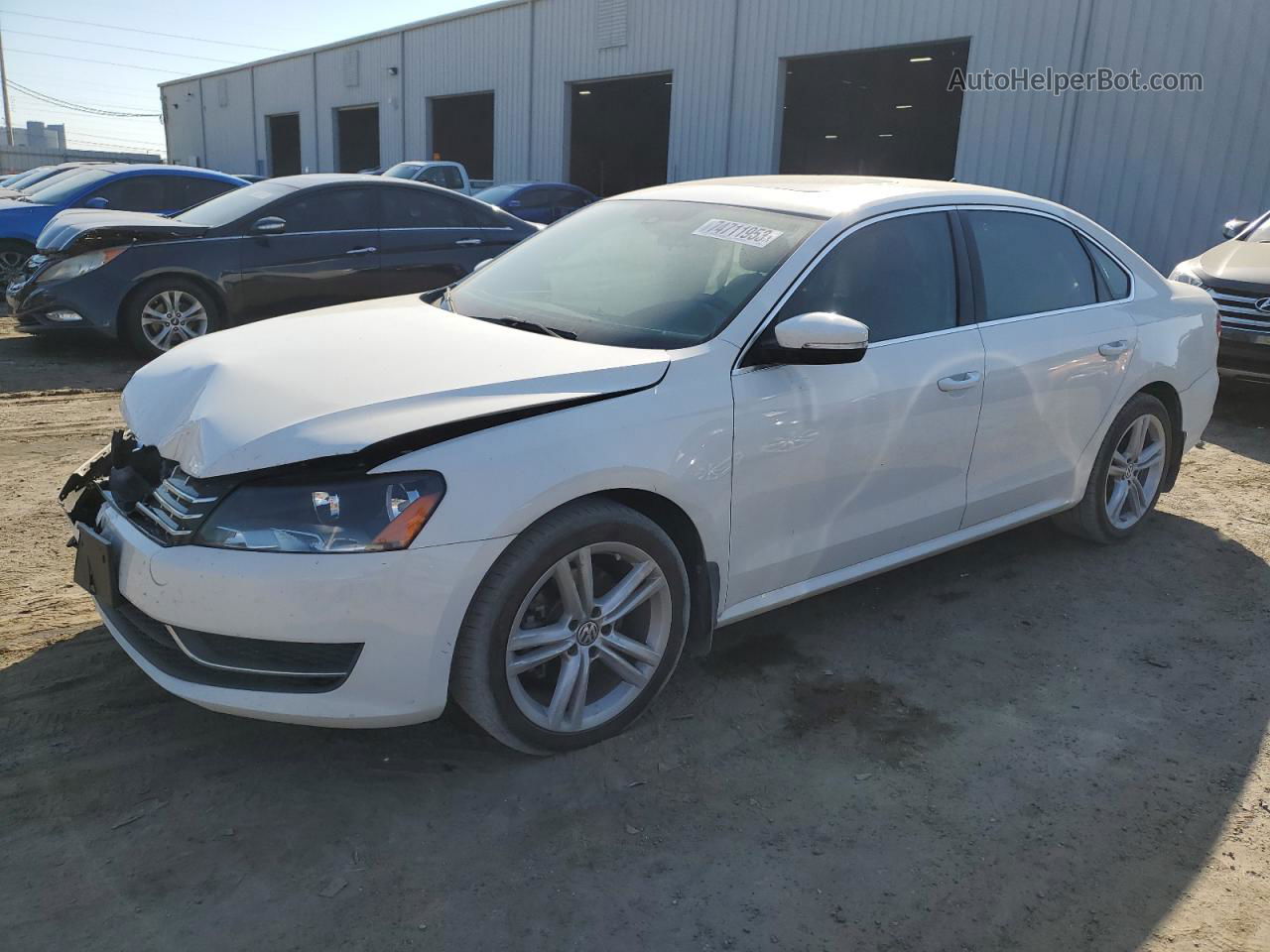 2015 Volkswagen Passat Se White vin: 1VWBV7A36FC036937