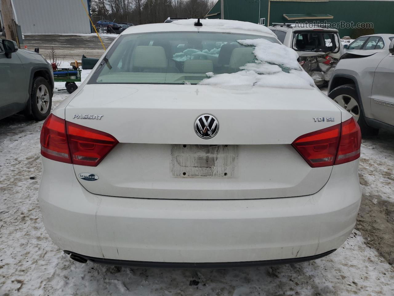 2015 Volkswagen Passat Se White vin: 1VWBV7A36FC070862