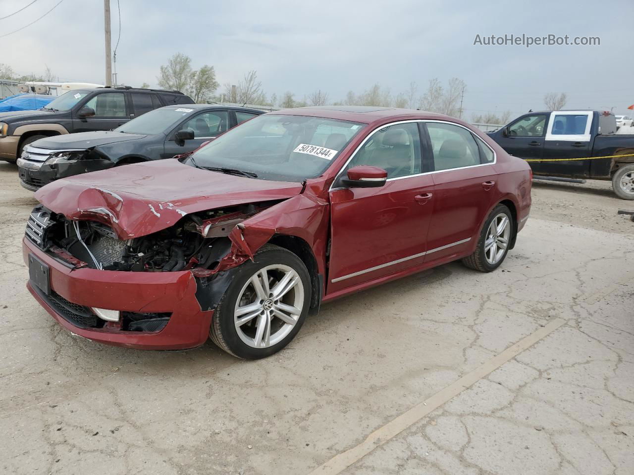 2015 Volkswagen Passat Se Бордовый vin: 1VWBV7A37FC059479