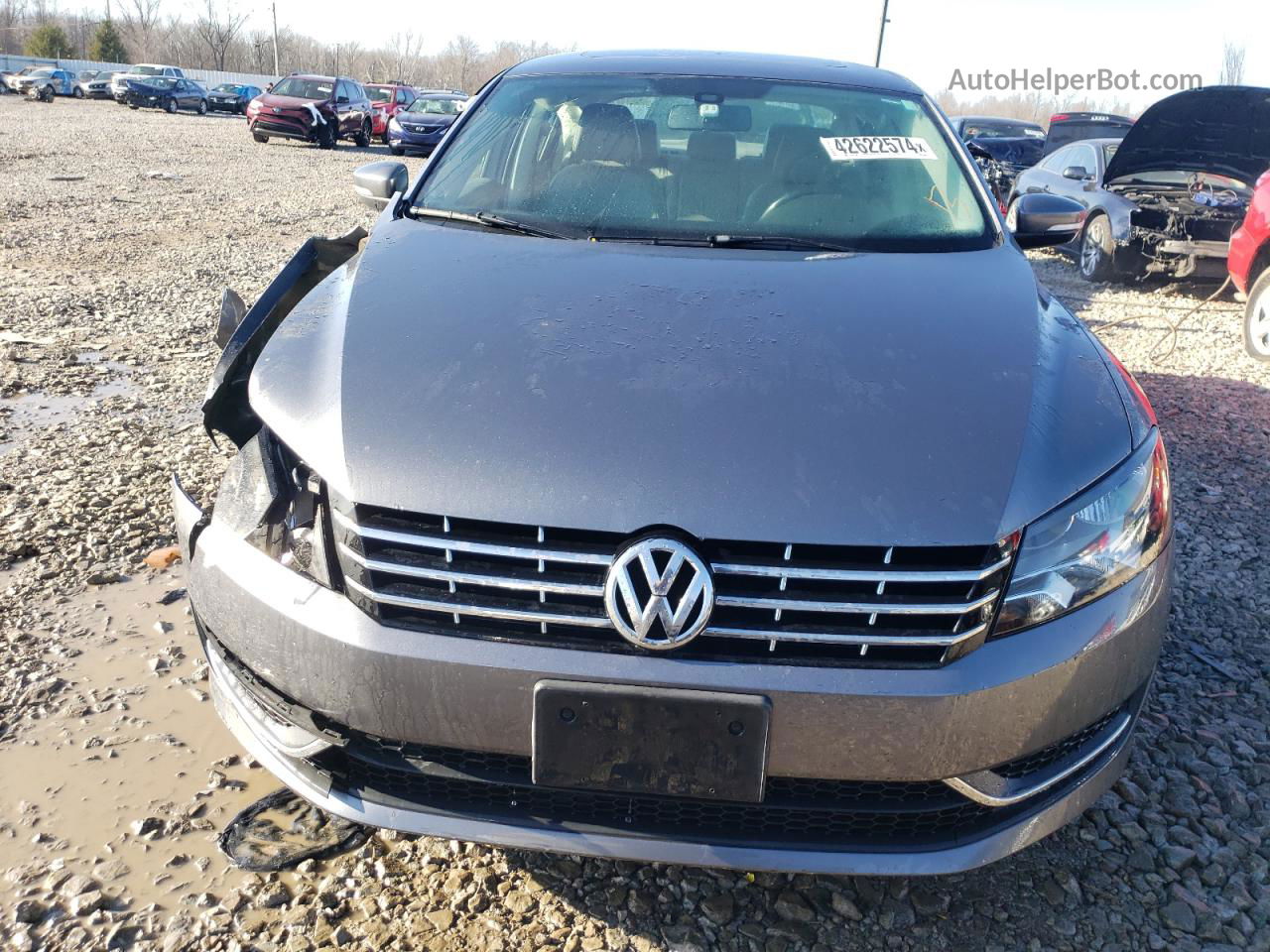 2015 Volkswagen Passat Se Gray vin: 1VWBV7A39FC093813