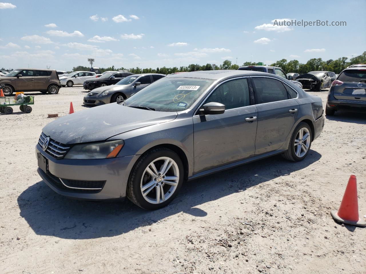 2015 Volkswagen Passat Se Серый vin: 1VWBV7A39FC095626