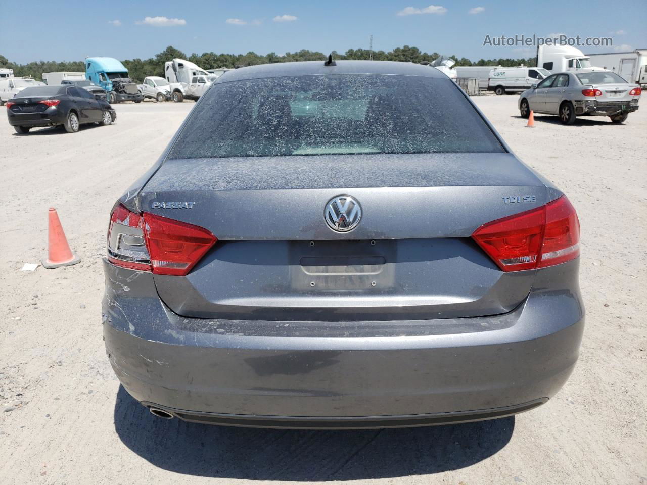 2015 Volkswagen Passat Se Gray vin: 1VWBV7A39FC095626