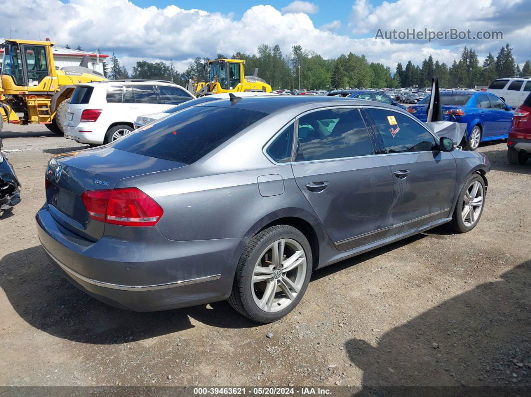 2015 Volkswagen Passat 2.0l Tdi Se Gray vin: 1VWBV7A39FC120962